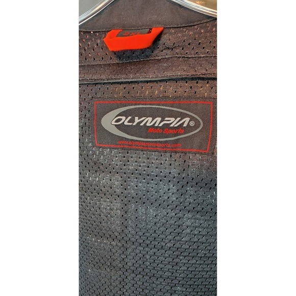 Olympia Moto Sports Mesh Motorcycle Jacket Orange 2XL Padded Cordura EXC - Picture 5 of 16